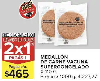 Carrefour Medallón de carne vacuna supergongelado oferta