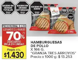 Carrefour Granja tres arroyos hamburguesas de pollo oferta