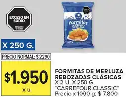 Carrefour Carrefour classic formitas de merluza rebozadas clásicas oferta