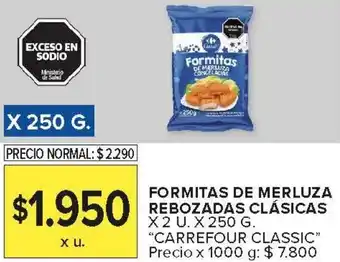 Carrefour Carrefour classic formitas de merluza rebozadas clásicas oferta
