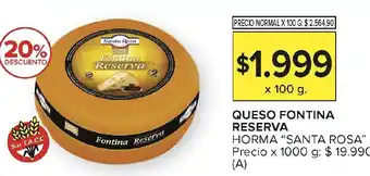 Carrefour Santa rosa queso fontina reserva oferta