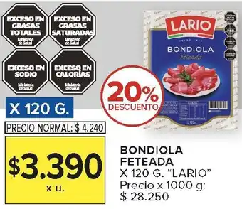 Carrefour Lario bondiola feteada oferta