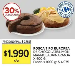 Carrefour Rosca tipo europea oferta