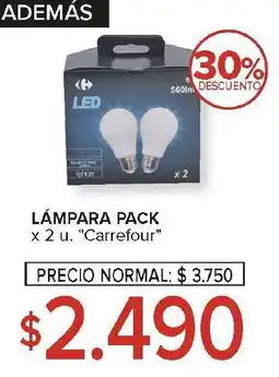 Carrefour Carrefour además lámpara pack oferta