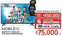 Carrefour Noblex smart tv vidaa 43" oferta