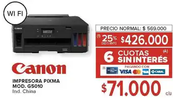 Carrefour Canon impresora pixma oferta