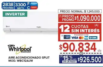 Carrefour Whirlpool aire acondicionado split oferta