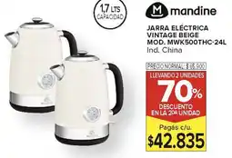 Carrefour Mandine jarra eléctrica vintage beige oferta