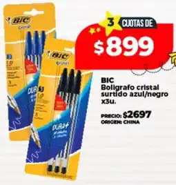 Supermayorista Vital Bic boligrafo cristal surtido azul/negro oferta