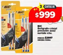 Supermayorista Vital BIC Boligrafo cristal precisión azul/ surtido oferta