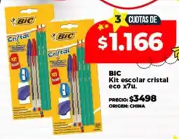 Supermayorista Vital BIC kit escolar cristal eco oferta