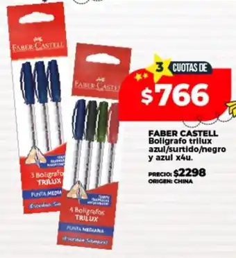 Supermayorista Vital Faber castell boligrafo trilux azul/surtido/negro y azul oferta