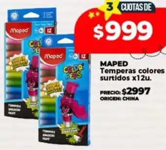 Supermayorista Vital MAPED Temperas colores surtidos oferta