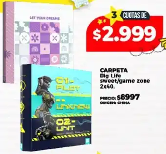 Supermayorista Vital Carpeta big life oferta