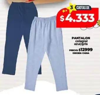 Supermayorista Vital Pantalon colegial azul/gris oferta