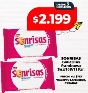 Supermayorista Vital Sonrisas galletitas frambuesa oferta