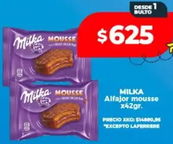 Supermayorista Vital Milka alfajor mousse oferta