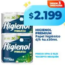 Supermayorista Vital Higienol premium papel higiénico oferta