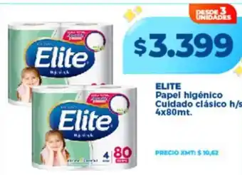 Supermayorista Vital Elite papel higénico cuidado clásico oferta