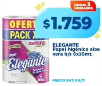 Supermayorista Vital Elegante papel higénico aloe vera oferta