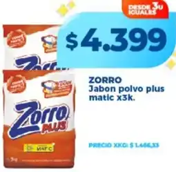 Supermayorista Vital Zorro jabon polvo plus matic oferta