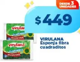 Supermayorista Vital Virulana esponja fibra cuadraditos oferta