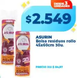 Supermayorista Vital Asurin bolsa residuos rollo oferta