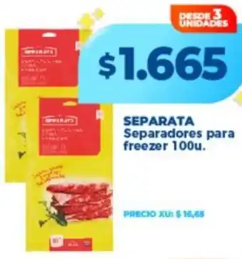 Supermayorista Vital SEPARATA Separadores para freezer oferta