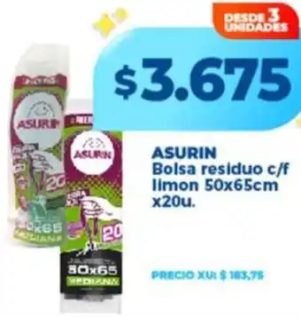 Supermayorista Vital Asurin bolsa residuo c/f limon oferta