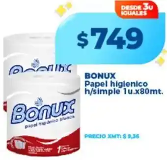 Supermayorista Vital Bonux papel higienico oferta