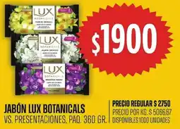 Supermercados Vea Lux jabón botanicals oferta