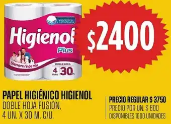 Supermercados Vea Higienol papel higiénico oferta