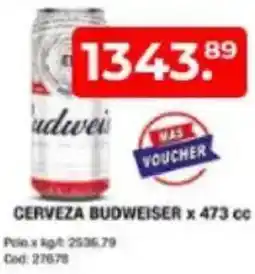 Maxiconsumo Budweiser cerveza oferta