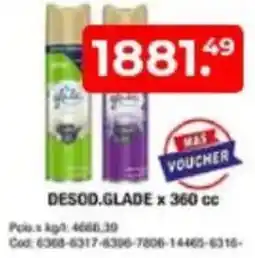 Maxiconsumo Glade desod. oferta