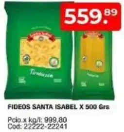 Maxiconsumo Fideos santa isabel oferta