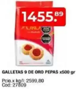 Maxiconsumo 9 de oro pepas galletas oferta