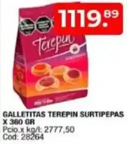 Maxiconsumo Galletitas terepin surtipepas oferta