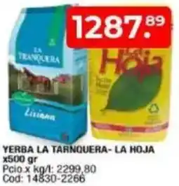 Maxiconsumo La tarnquera-la hoja yerba oferta