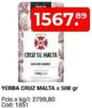 Maxiconsumo Yerba cruz malta oferta