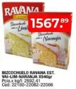 Maxiconsumo Bizcochuelo ravana est. vai-lim-naranja oferta