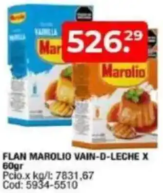 Maxiconsumo Flan marolio vain-d-leche oferta