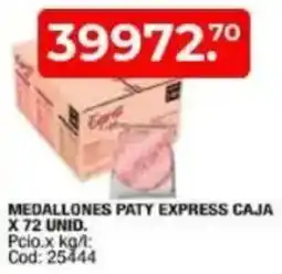 Maxiconsumo Medallones paty express caja oferta