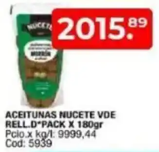 Maxiconsumo Aceitunas nucete vde rell.d oferta