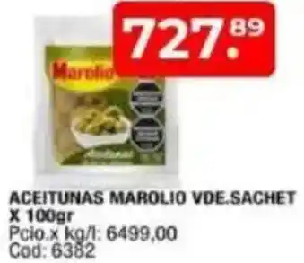 Maxiconsumo Aceitunas marolio vde.sachet oferta