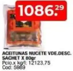 Maxiconsumo Aceitunas nucete vde.desc. sachet oferta