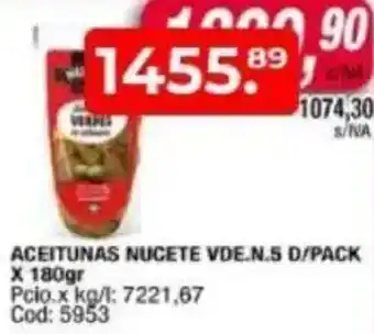 Maxiconsumo Aceitunas nucete vde.n.5 d/pack oferta