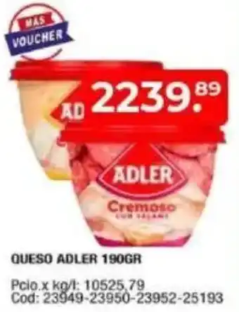 Maxiconsumo Adler queso oferta