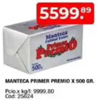 Maxiconsumo Manteca primer premio oferta