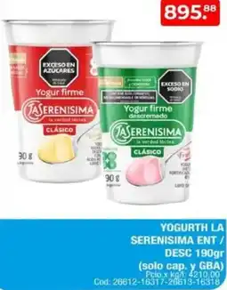 Maxiconsumo Yogurth la serenisima ent/ desc oferta