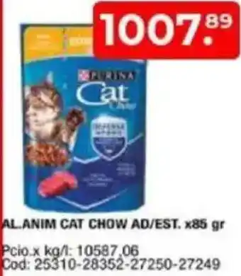 Maxiconsumo Alanim cat chow ad/est. oferta